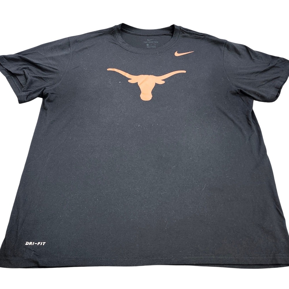 Nike Mens Texas Longhorns Dri-FIT T-Shirt Black Orange XL